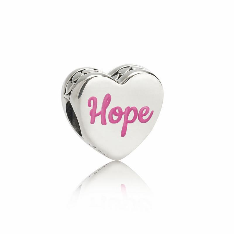 Pandora Hope Ribbon Charm - Sterling Silver - Canada | OC5338NI